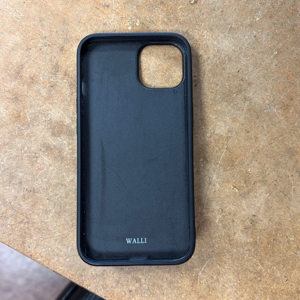 Walli Black Animal Pattern Phone Case with Stand and card holder - Picture 2 of 4